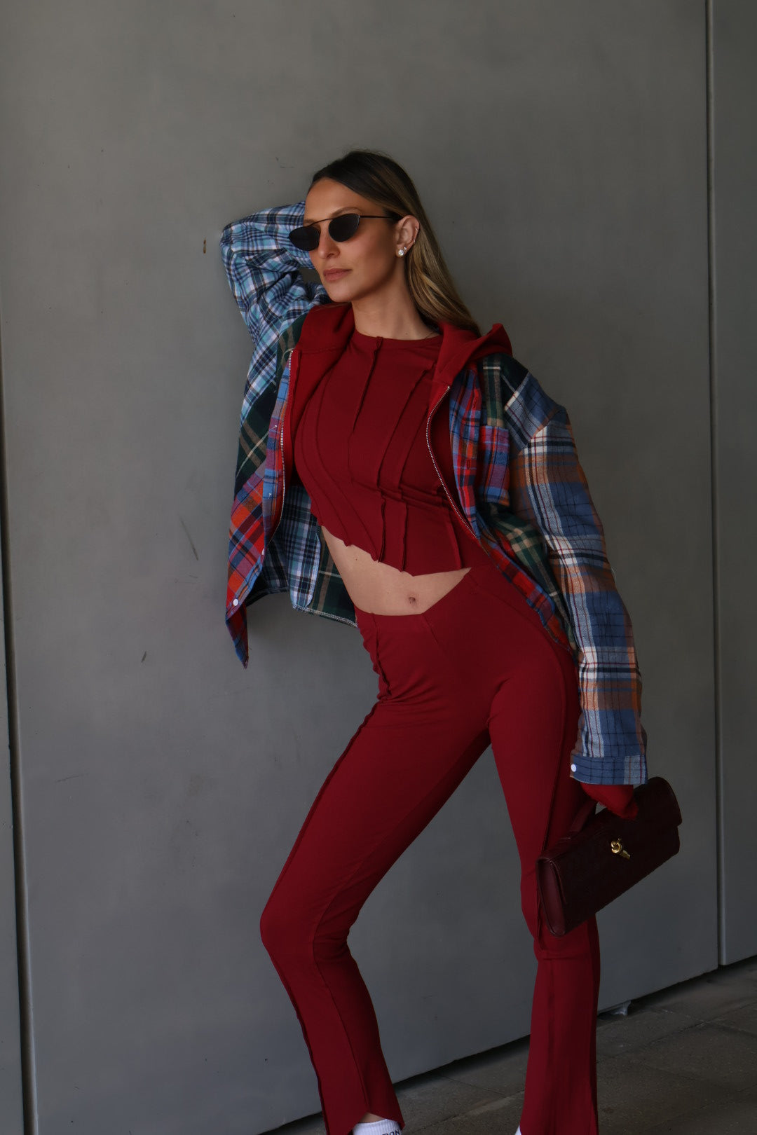 LK NO 26 BURGUNDY LEGGINGS
