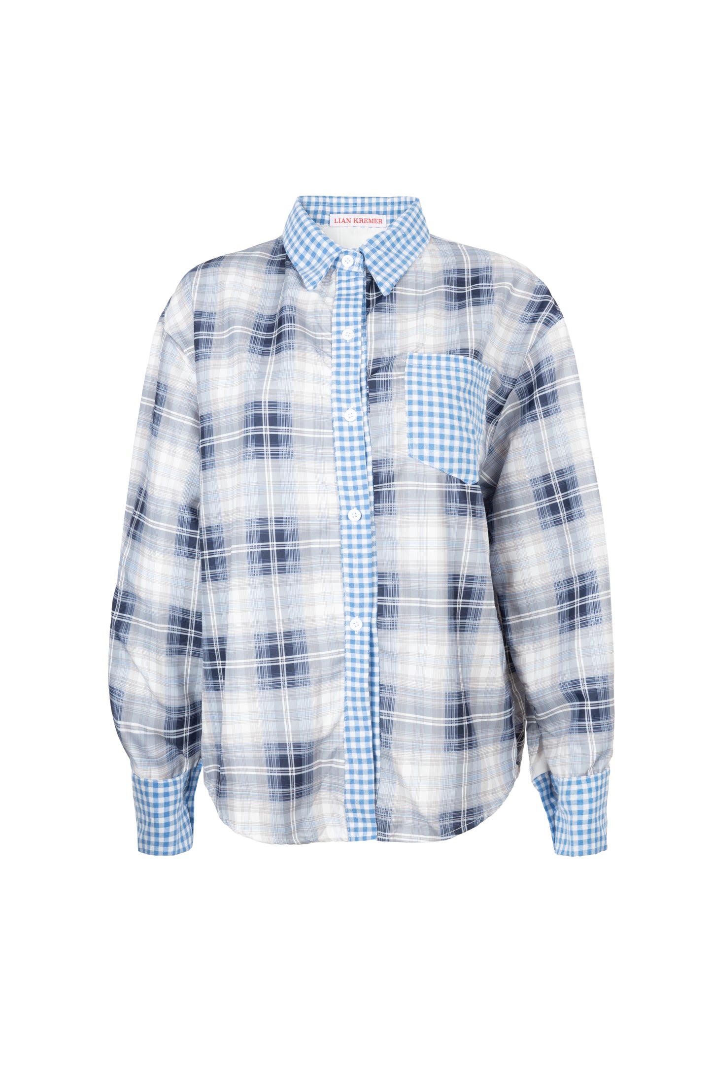 LK NO32 BLUE CHECKED SHIRT