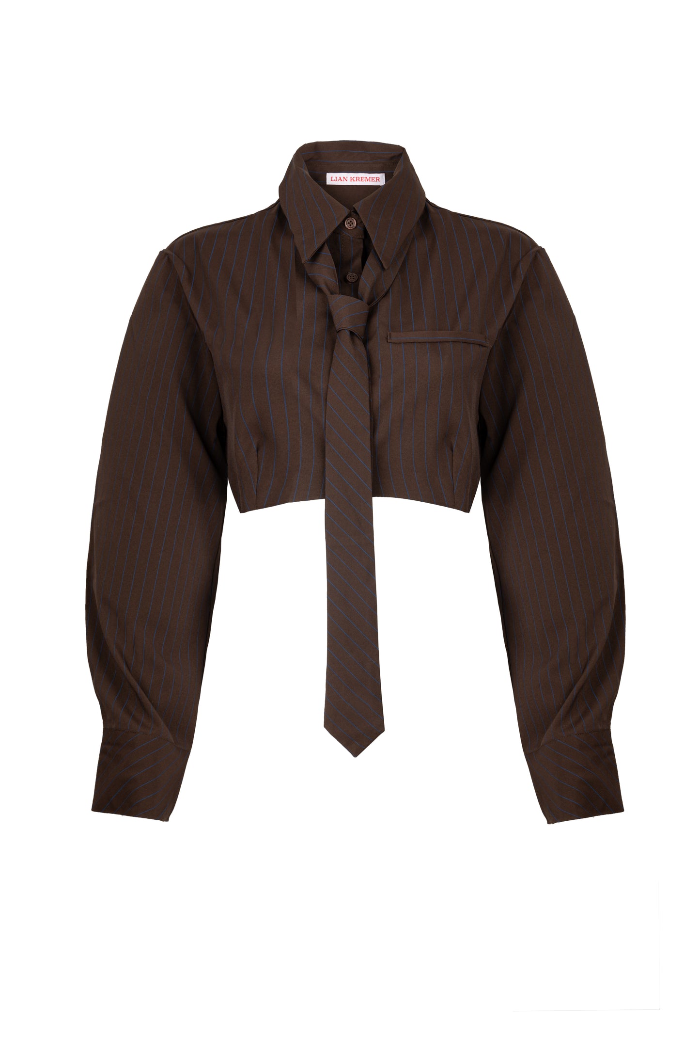 LK NO36 CROP TIE SHIRT