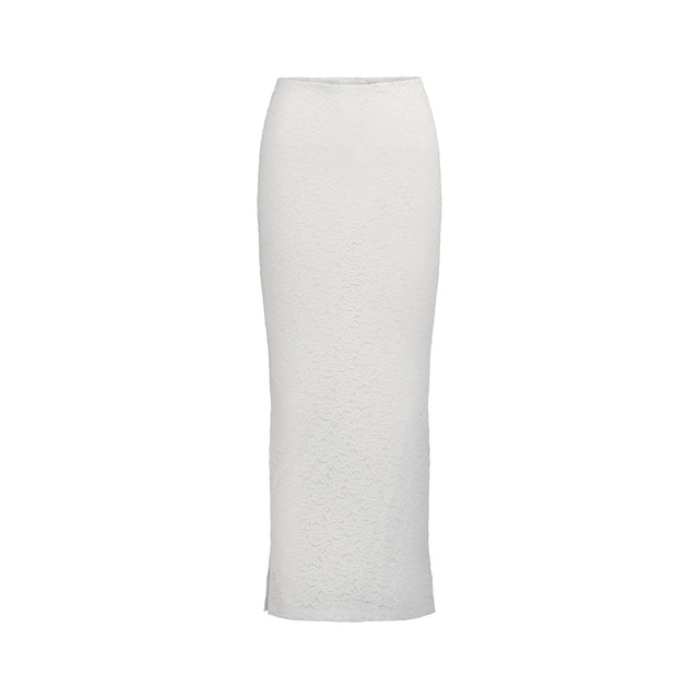 LK NO41 WHITE LACE MAXI SKIRT