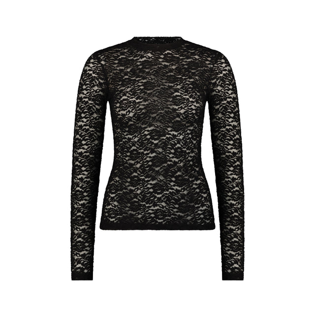 LK NO42 BLACK LACE TSHIRT