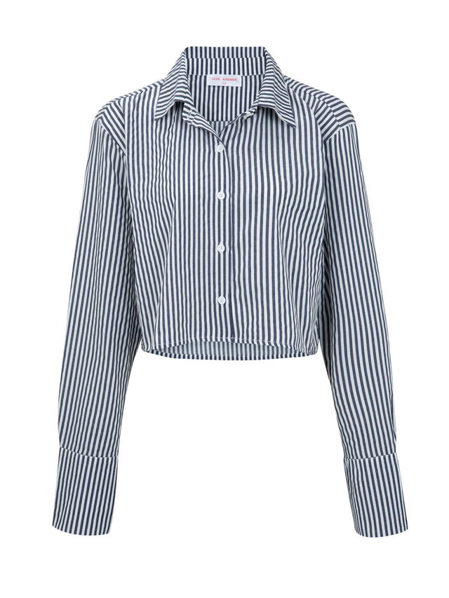 LK NO49 BLUE CROP SHIRT