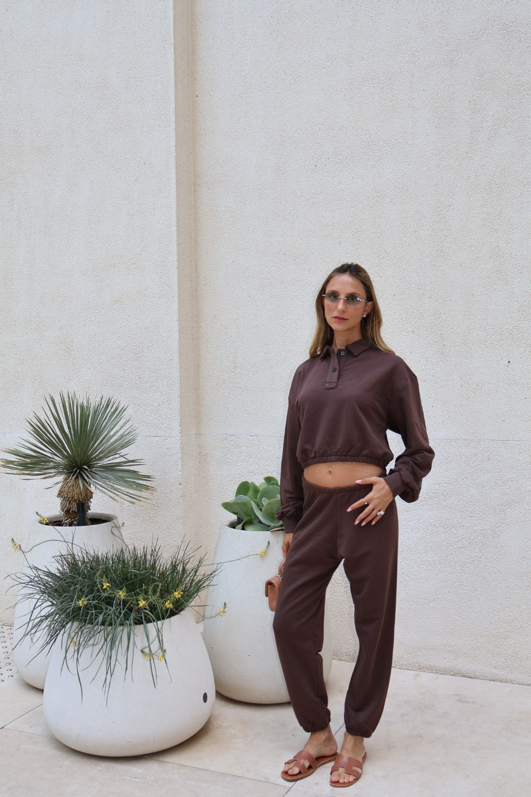 LK NO47 BROWN SWEATPANTS