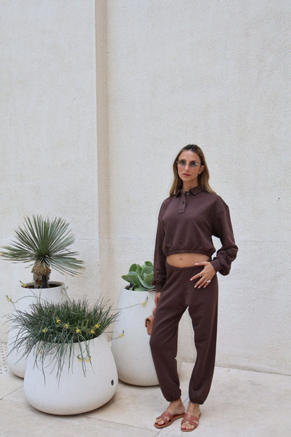 LK NO47 BROWN SWEATPANTS