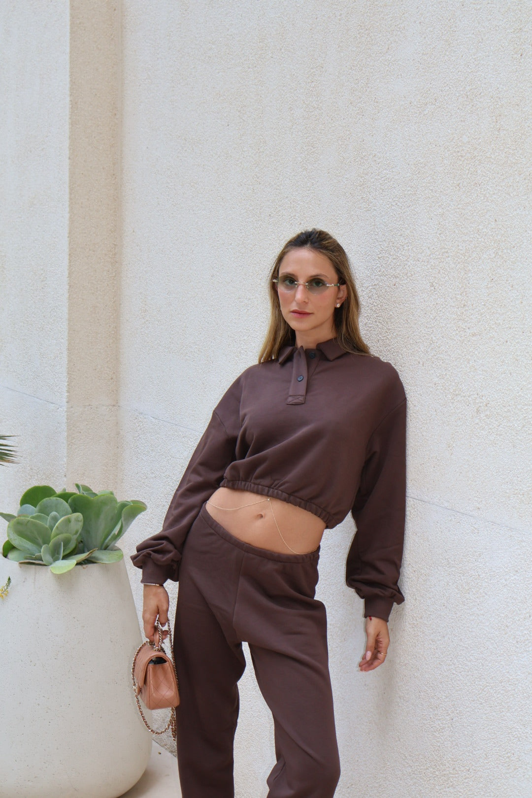 LK NO47 BROWN SWEATPANTS