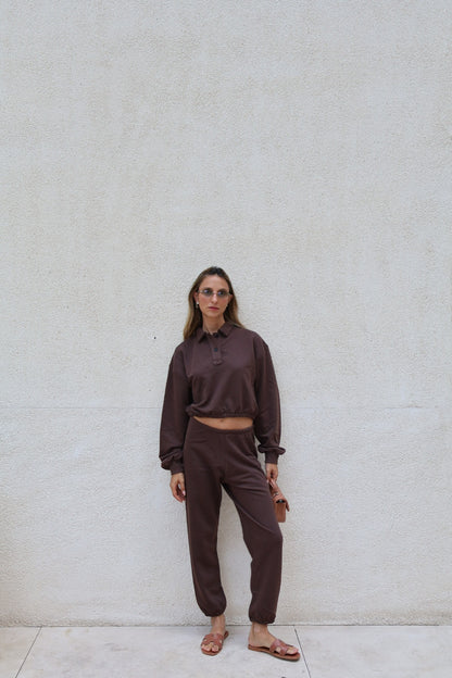 LK NO47 BROWN SWEATPANTS