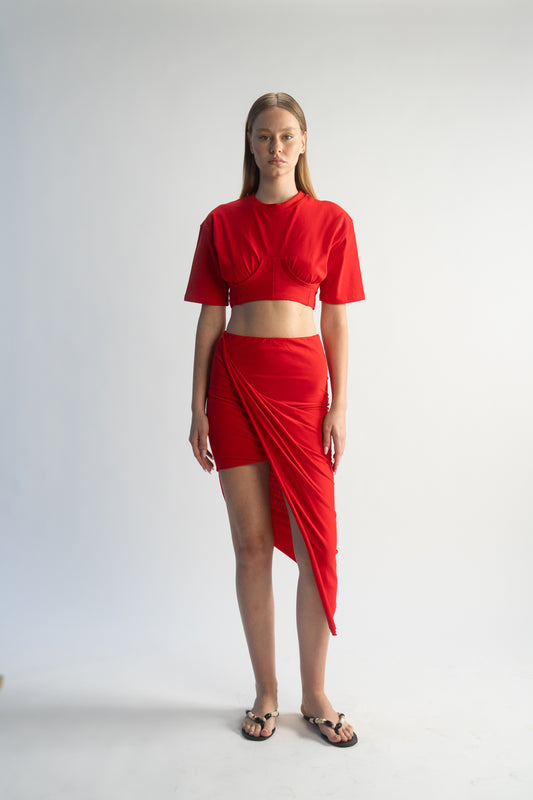 LK NO 4 RED SKIRT