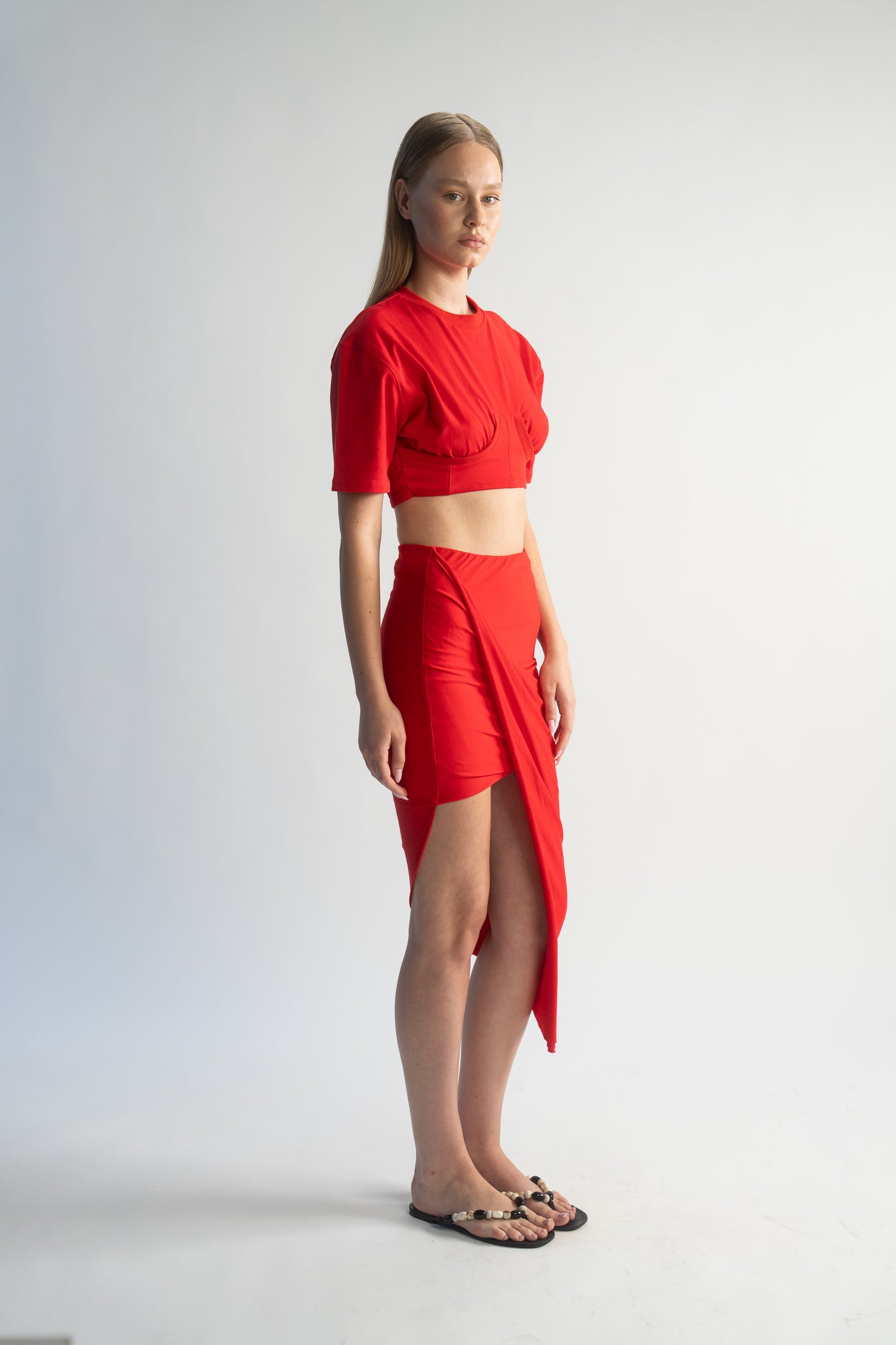 LK NO 4 RED SKIRT