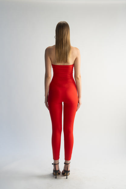 LK NO 10 RED JUMPSUIT