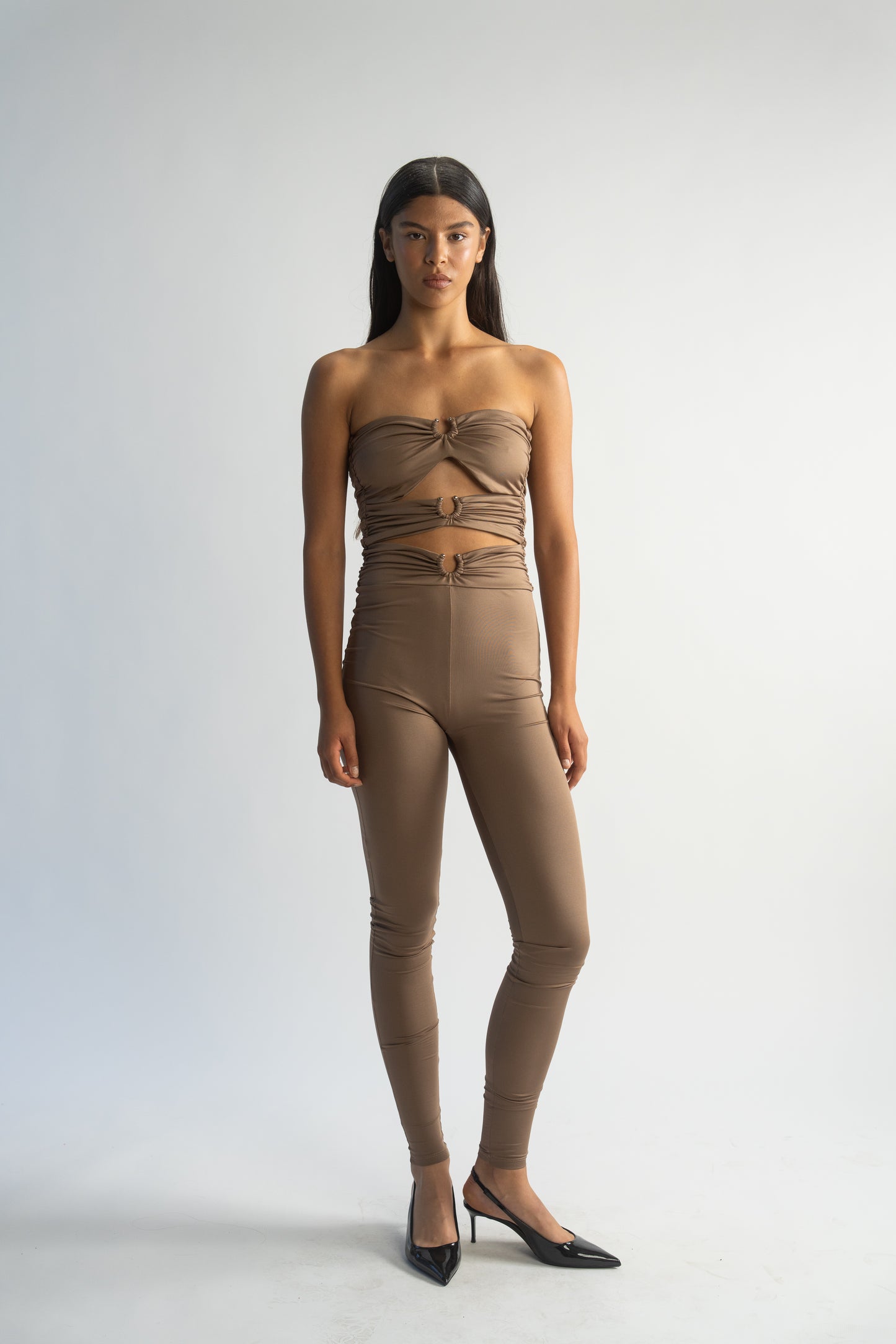 LK NO 14 BROWN JUMPSUIT