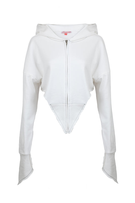 LK NO 18 WHITE HOODIE