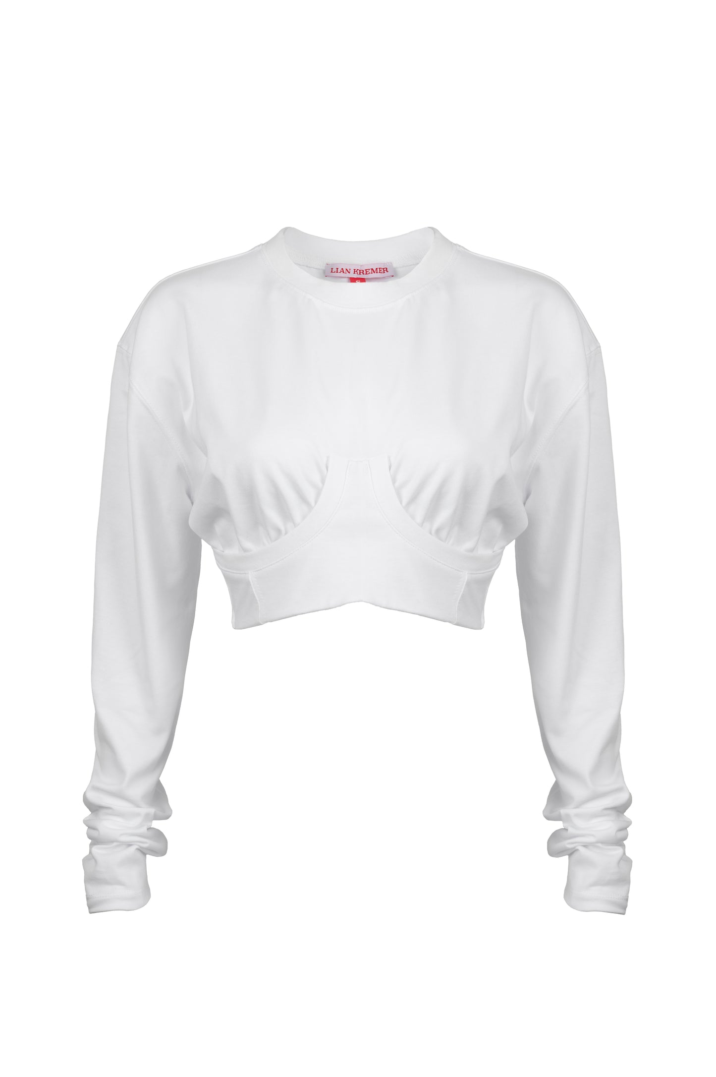 LK NO 21 WHITE CROP TOP