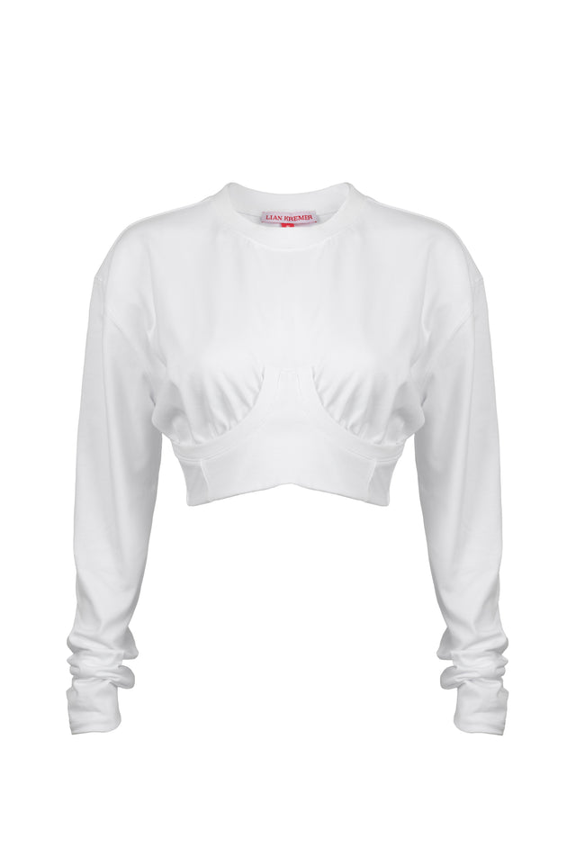 LK NO 21 WHITE CROP TOP