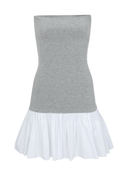 LK NO40 STRAPLESS GRAY DRESS