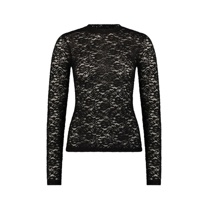 LK NO42 BLACK LACE TSHIRT