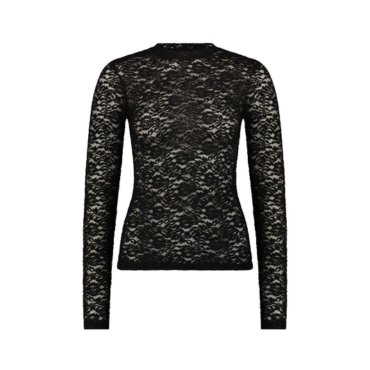 LK NO42 BLACK LACE TSHIRT