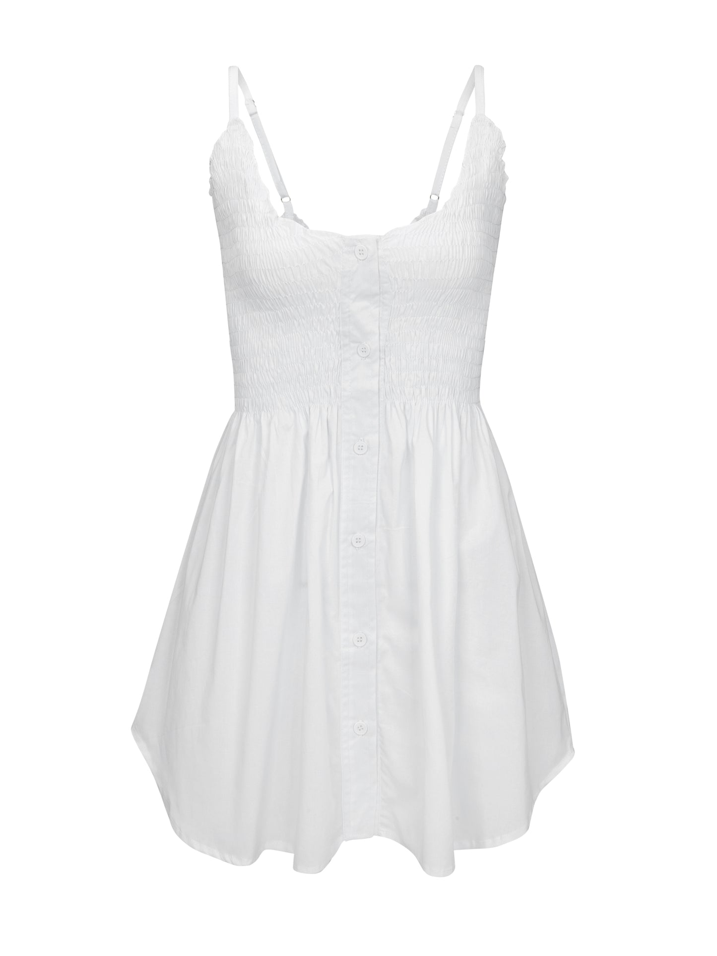 LK NO43 CRINCLE WHITE DRESS