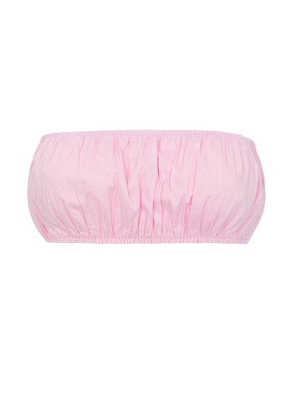 LK NO 44 STRAPLESS PINK CROP