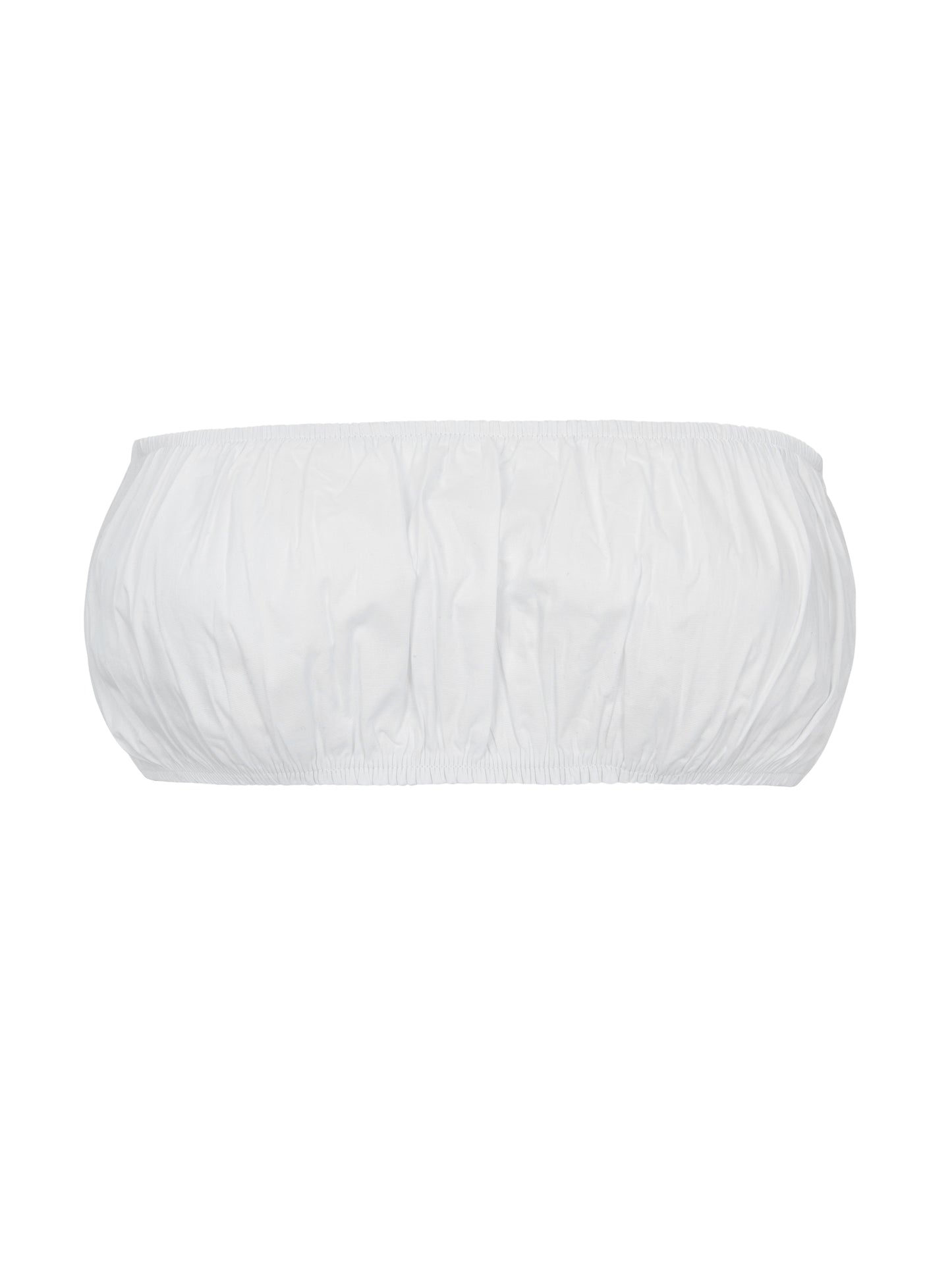 LK NO 44 STRAPLESS WHITE CROP