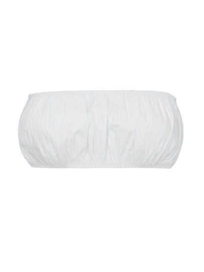 LK NO 44 STRAPLESS WHITE CROP