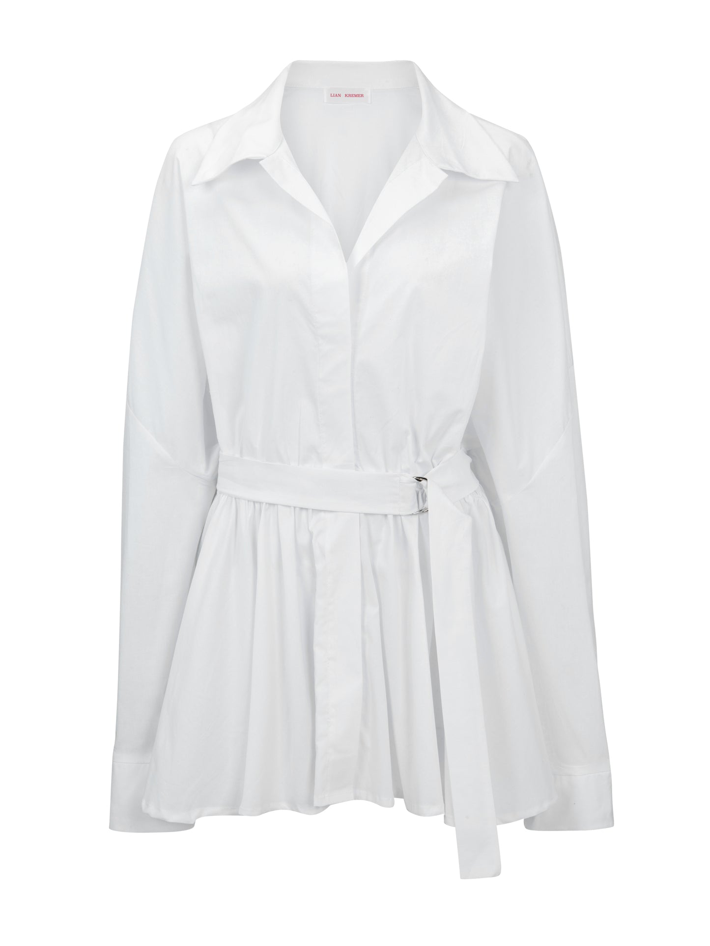 LK NO48 WHITE CROP SHIRT