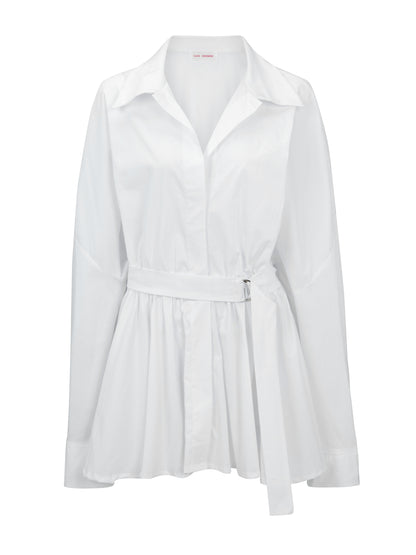 LK NO48 WHITE CROP SHIRT